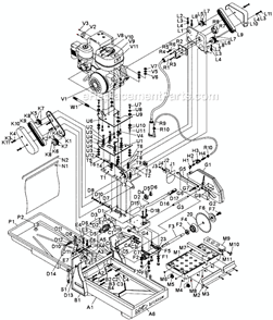 Page A Diagram and Parts List for MK-2005G  MK Diamond Concrete Saw